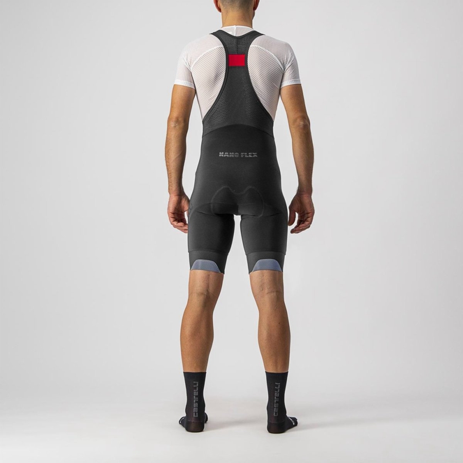 Castelli TUTTO NANO Korte Broek Met Slabbetje Heren Zwart | OCY982564