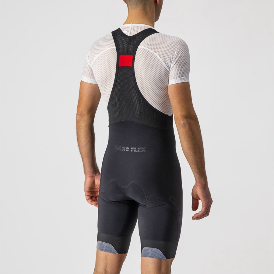 Castelli TUTTO NANO Korte Broek Met Slabbetje Heren Zwart | OCY982564