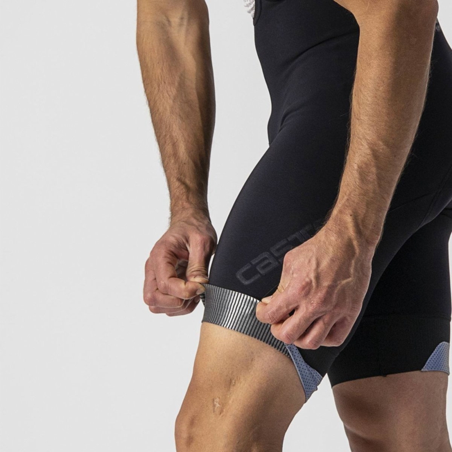 Castelli TUTTO NANO Korte Broek Met Slabbetje Heren Zwart | OCY982564