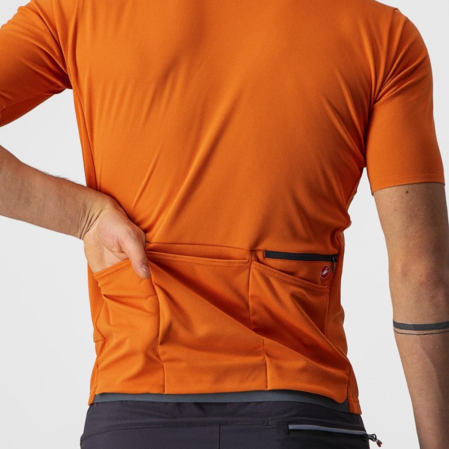 Castelli UNLIMITED ALLROAD Jersey Heren Oranje Rood | KOR964028