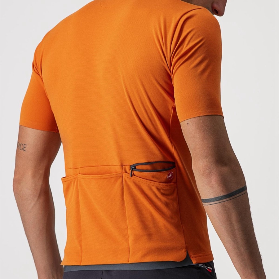 Castelli UNLIMITED ALLROAD Jersey Heren Oranje Rood | KOR964028