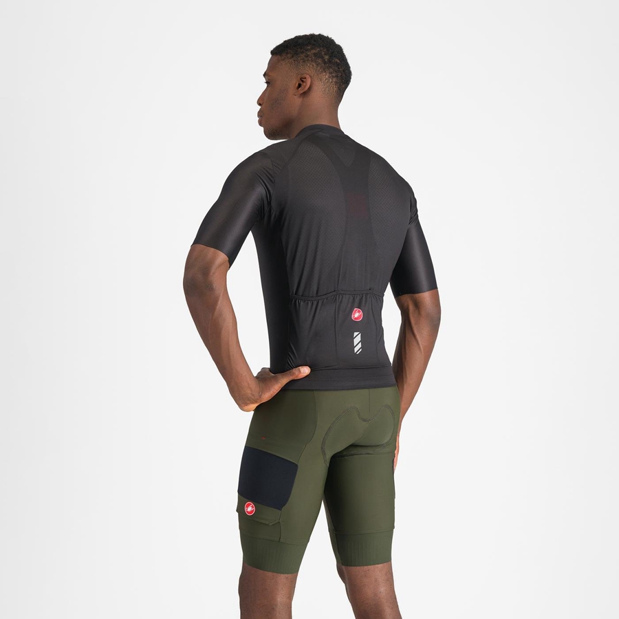 Castelli UNLIMITED CARGO Korte Broek Met Slabbetje Heren Diepgroen | RIH201984