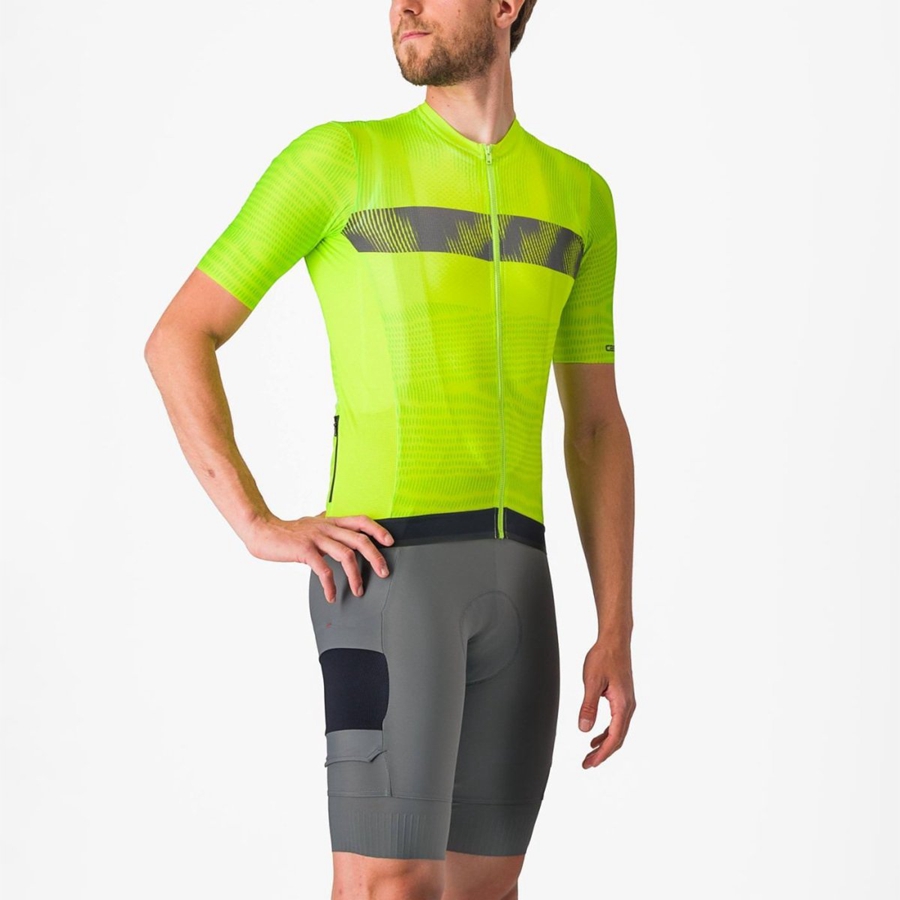 Castelli UNLIMITED ENDURANCE Jersey Heren Lichtgroen Donkergrijs | DZS670423