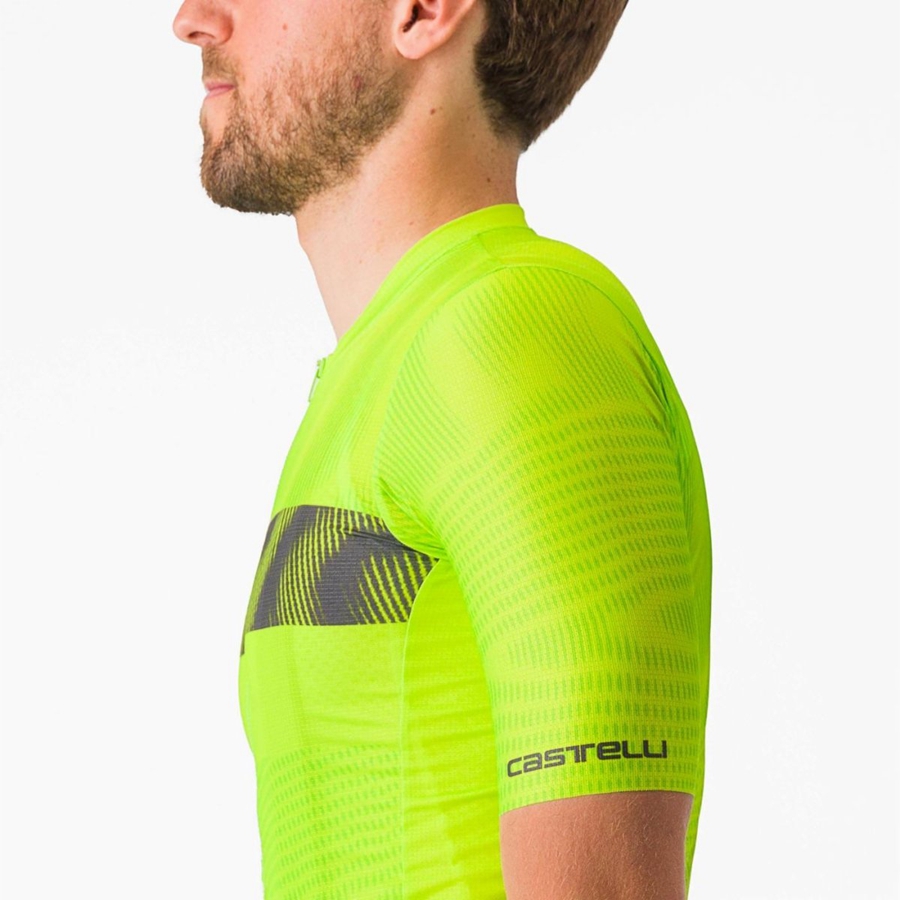 Castelli UNLIMITED ENDURANCE Jersey Heren Lichtgroen Donkergrijs | DZS670423