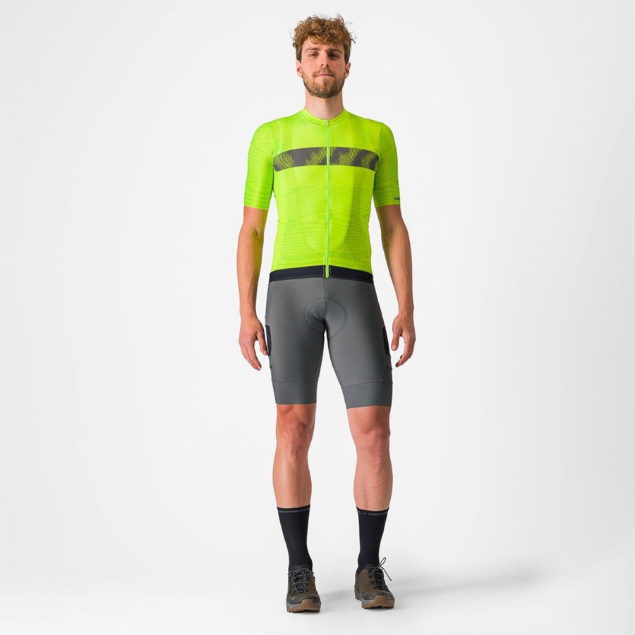 Castelli UNLIMITED ENDURANCE Jersey Heren Lichtgroen Donkergrijs | DZS670423