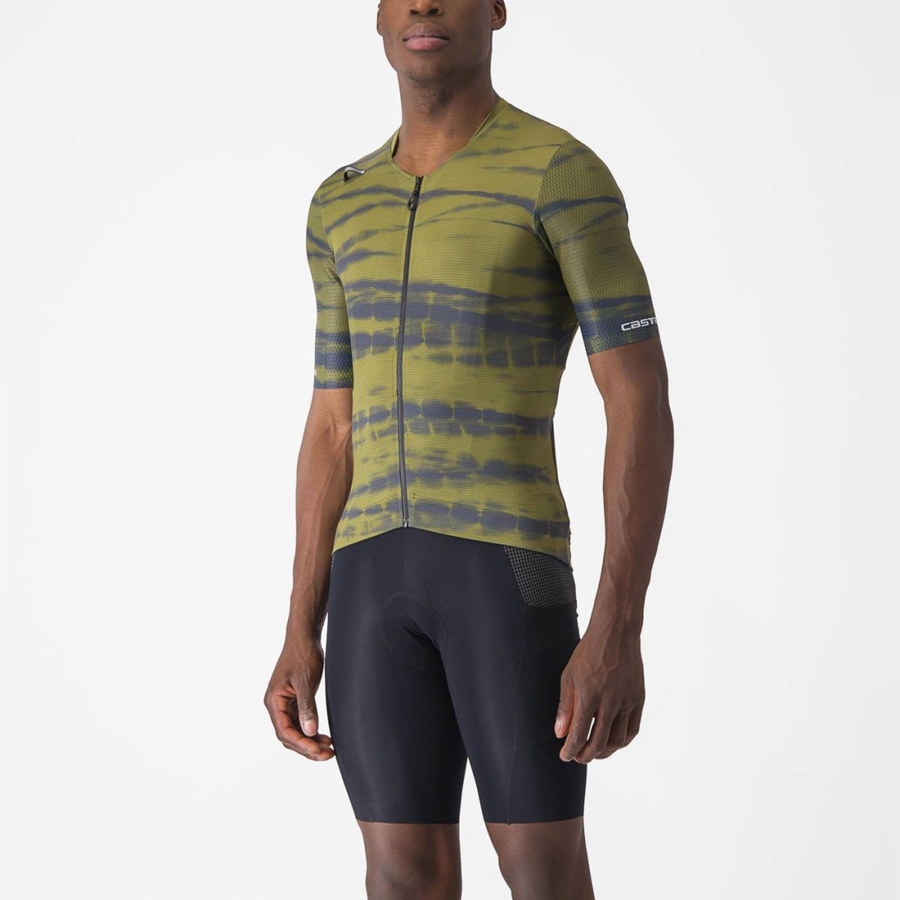 Castelli UNLIMITED PRO Jersey Heren Olijfgroen | YDM548361