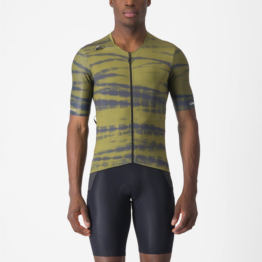 Castelli UNLIMITED PRO Jersey Heren Olijfgroen | YDM548361