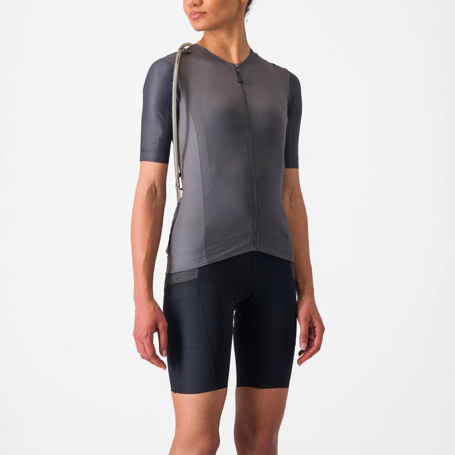 Castelli UNLIMITED PRO W Jersey Dames Donkergrijs | HSN423769