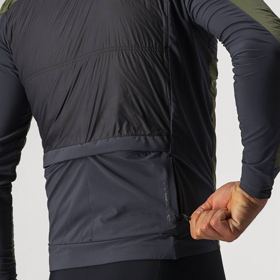 Castelli UNLIMITED PUFFY Jassen Heren Lichtgroen Donkergrijs | RBH382194