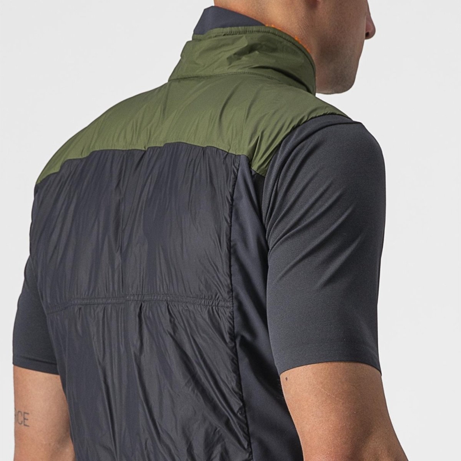 Castelli UNLIMITED PUFFY Vest Heren Lichtgroen Donkergrijs | ZEN654932