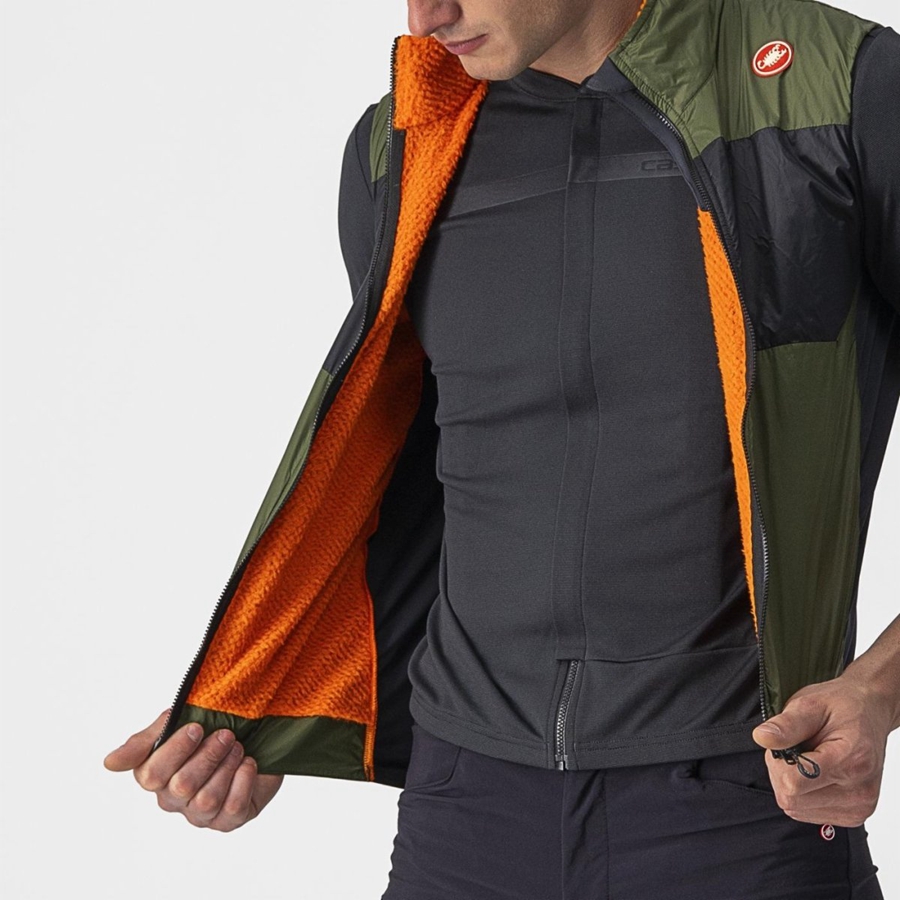 Castelli UNLIMITED PUFFY Vest Heren Lichtgroen Donkergrijs | ZEN654932