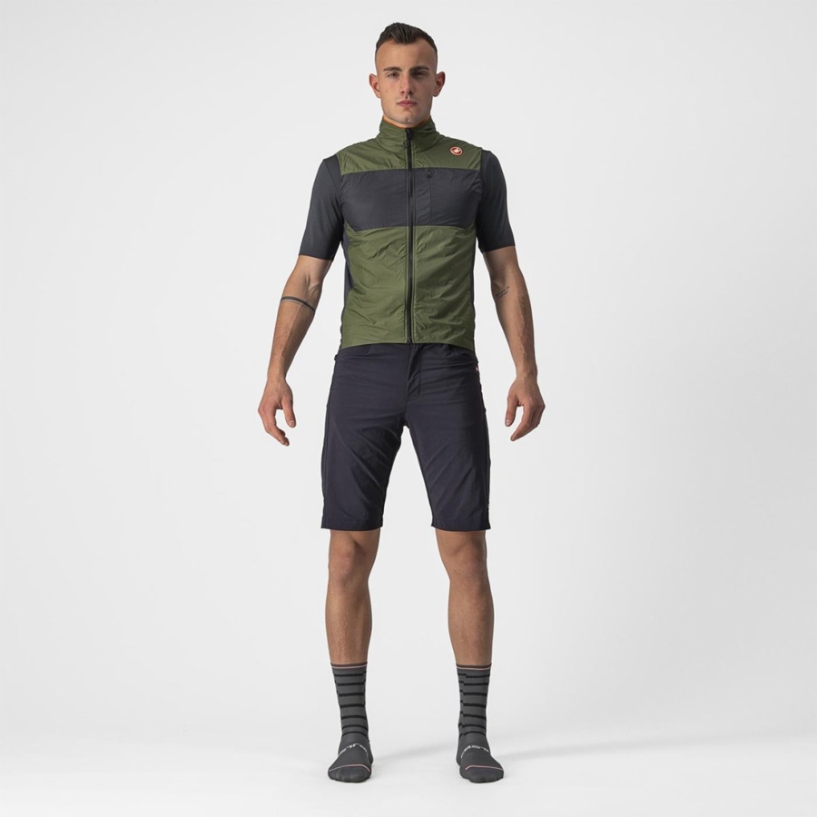 Castelli UNLIMITED PUFFY Vest Heren Lichtgroen Donkergrijs | ZEN654932