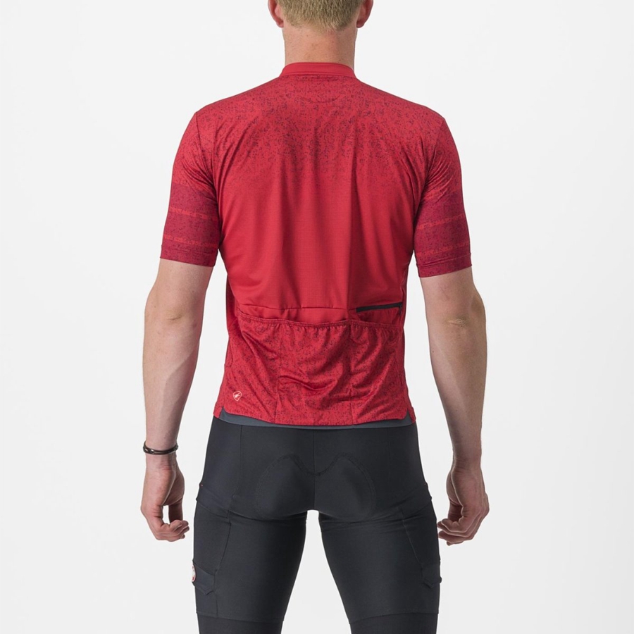 Castelli UNLIMITED TERRA Jersey Heren Donkerrood | JXD815730