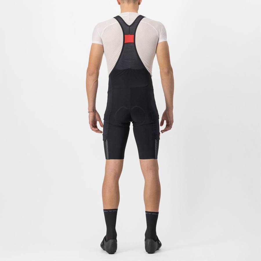 Castelli UNLIMITED THERMAL Korte Broek Met Slabbetje Heren Zwart | HGC864179