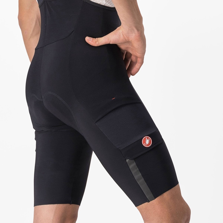 Castelli UNLIMITED THERMAL Korte Broek Met Slabbetje Heren Zwart | HGC864179