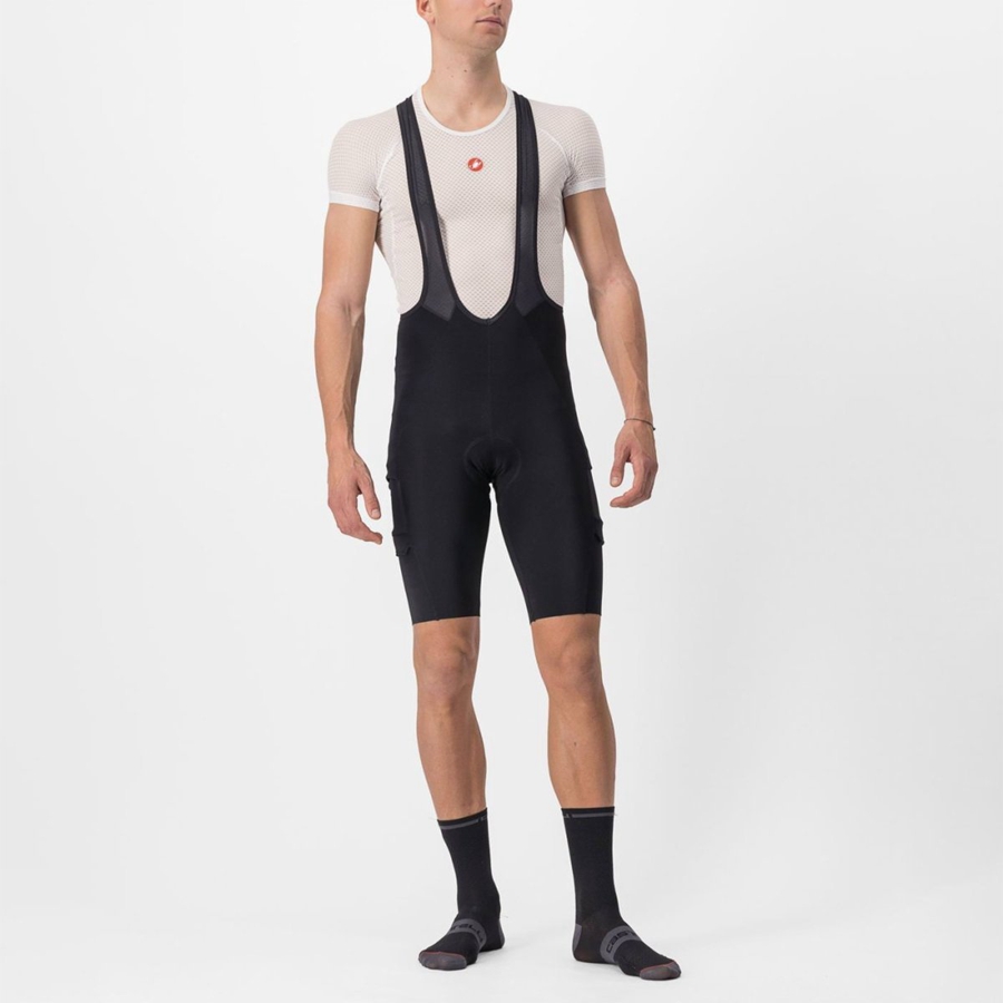 Castelli UNLIMITED THERMAL Korte Broek Met Slabbetje Heren Zwart | HGC864179