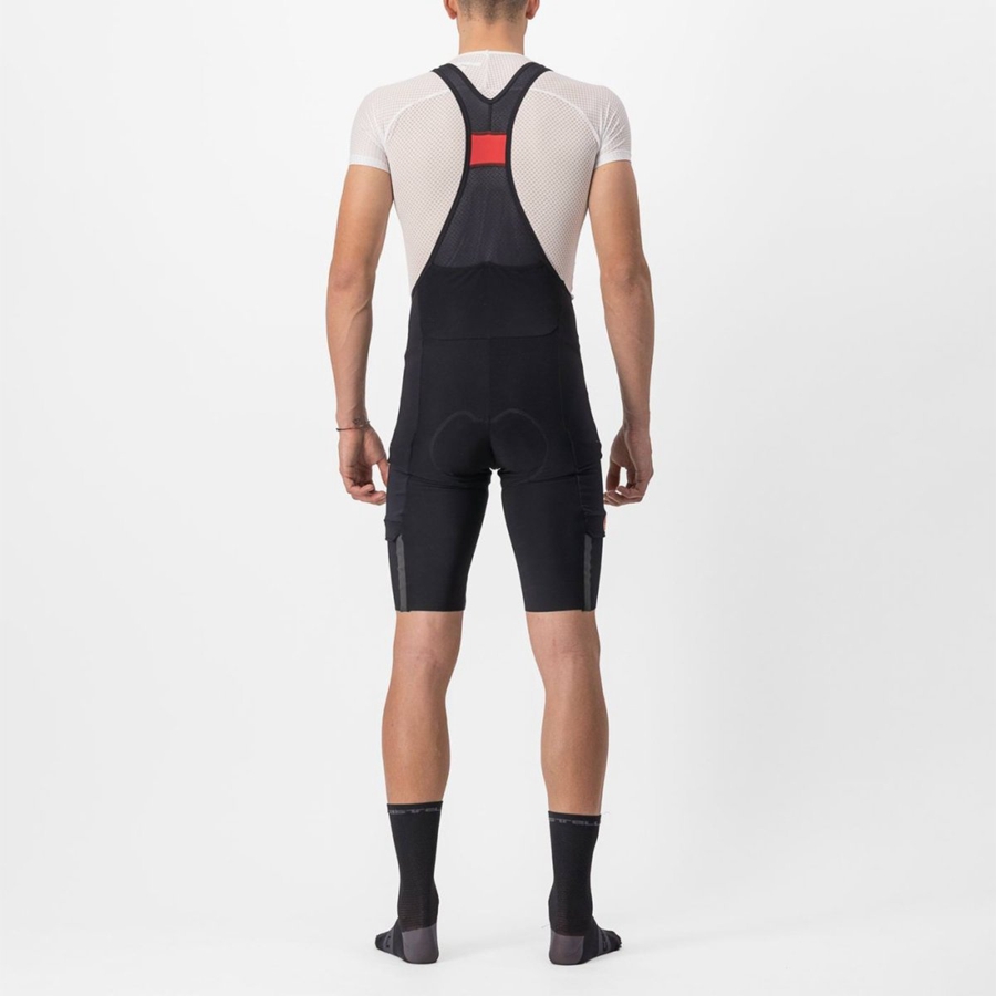 Castelli UNLIMITED THERMAL Korte Broek Met Slabbetje Heren Zwart | HGC864179