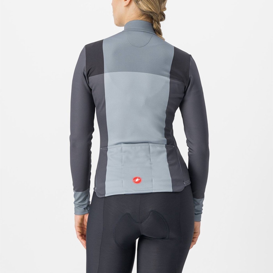 Castelli UNLIMITED W THERMAL Jersey Dames Zwart Grijs | FUA794318