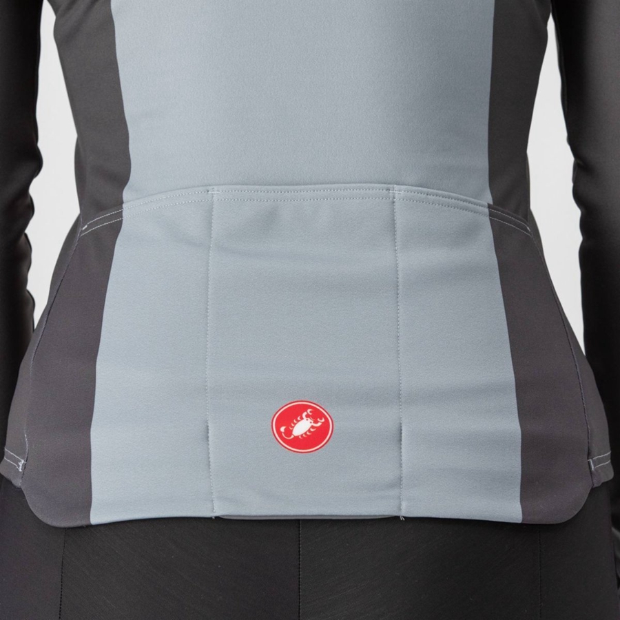 Castelli UNLIMITED W THERMAL Jersey Dames Zwart Grijs | FUA794318