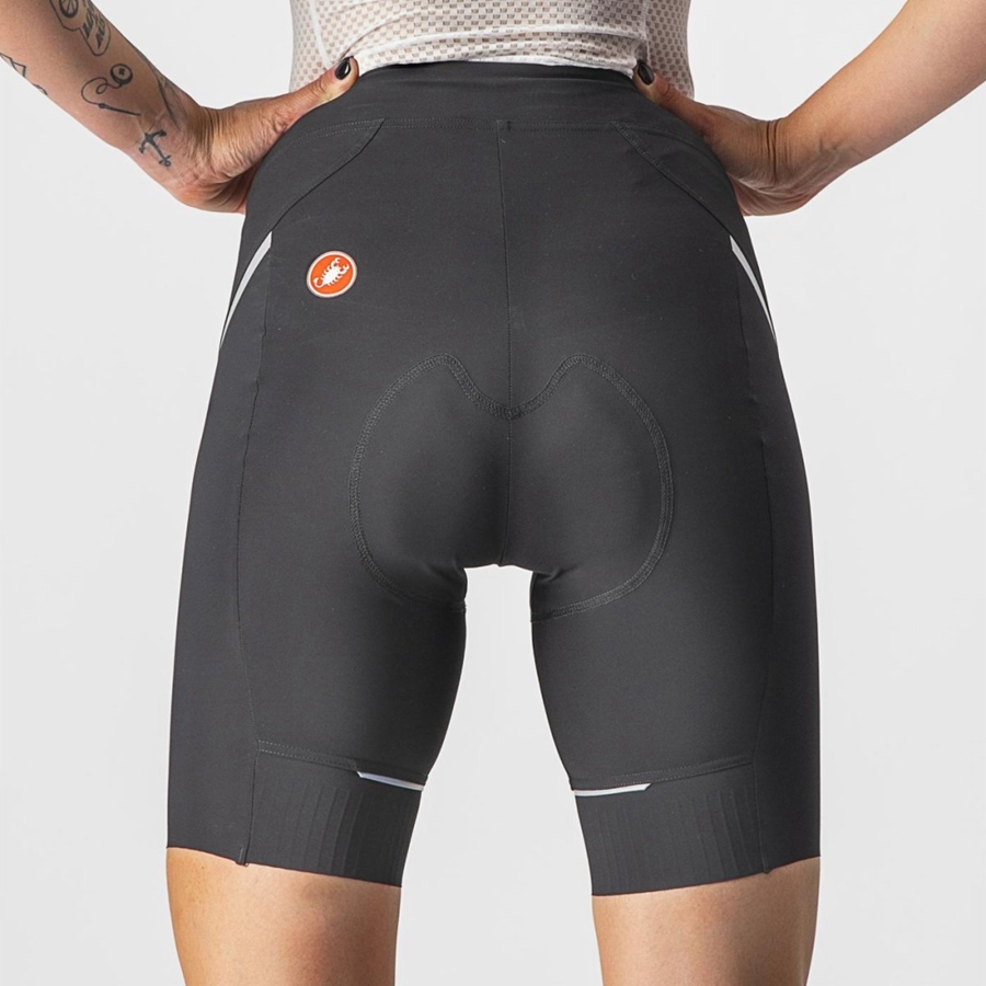 Castelli VELOCISSIMA 3 Korte Broek Dames Zwart Zilver | BOK497683