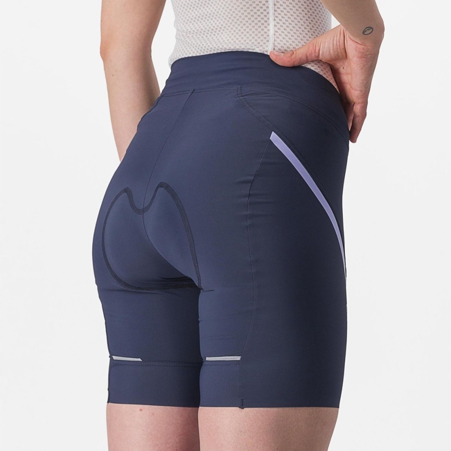 Castelli VELOCISSIMA 3 Korte Broek Dames Blauw Paars Wit | JQB416705