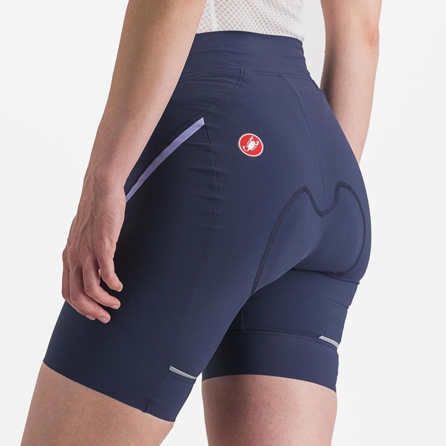 Castelli VELOCISSIMA 3 Korte Broek Dames Blauw Paars Wit | JQB416705