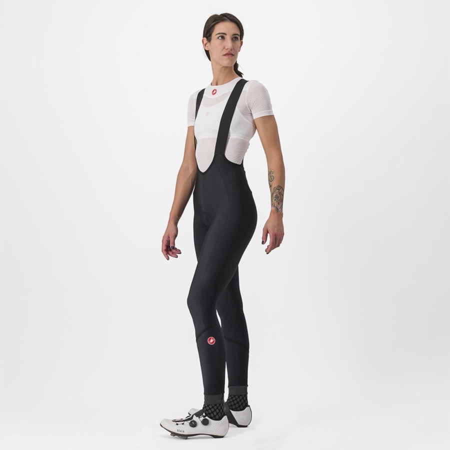 Castelli VELOCISSIMA DT Panty Met Slabbetje Dames Zwart Zwart | YEK845201