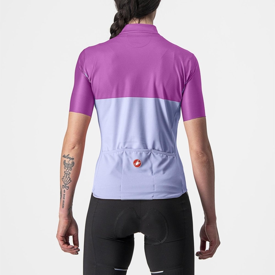 Castelli VELOCISSIMA Jersey Dames Paars Wit | ZFE471209