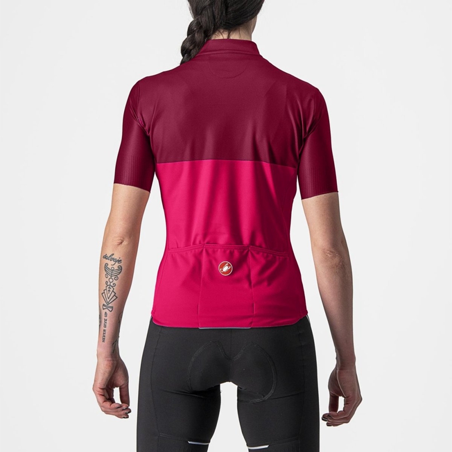 Castelli VELOCISSIMA Jersey Dames Rood Bordeaux | UQX716502