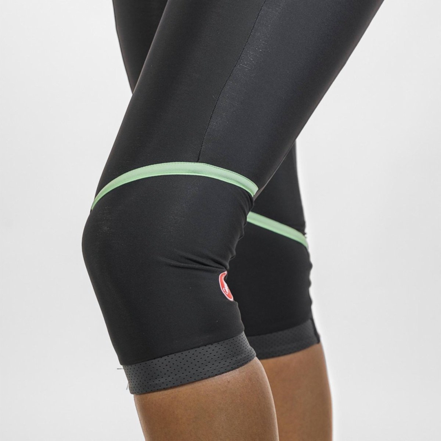 Castelli VELOCISSIMA THERMAL KNICKER Leggings Dames Zwart Mintgroen Zwart | LVP521936