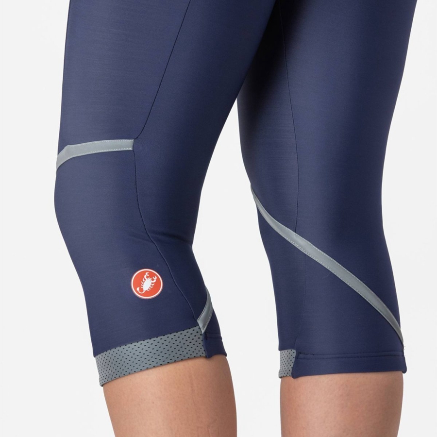 Castelli VELOCISSIMA THERMAL KNICKER Leggings Dames Blauw Zilver | DBP053841