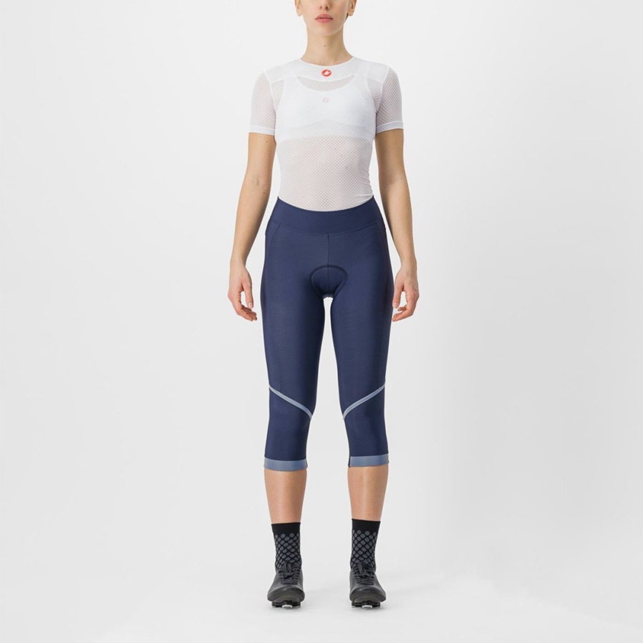 Castelli VELOCISSIMA THERMAL KNICKER Leggings Dames Blauw Zilver | DBP053841