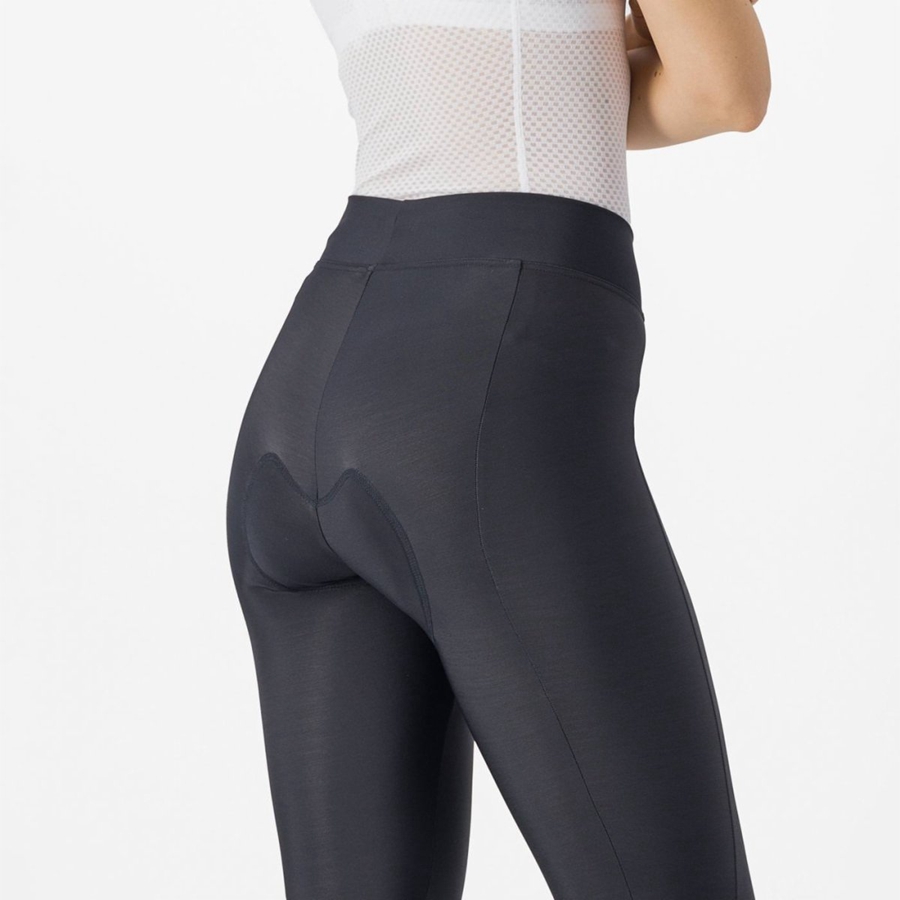 Castelli VELOCISSIMA THERMAL Leggings Dames Zwart Mintgroen Zwart | QUK065178