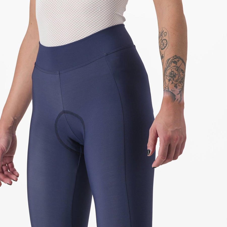 Castelli VELOCISSIMA THERMAL Leggings Dames Blauw Zilver | LCQ619805