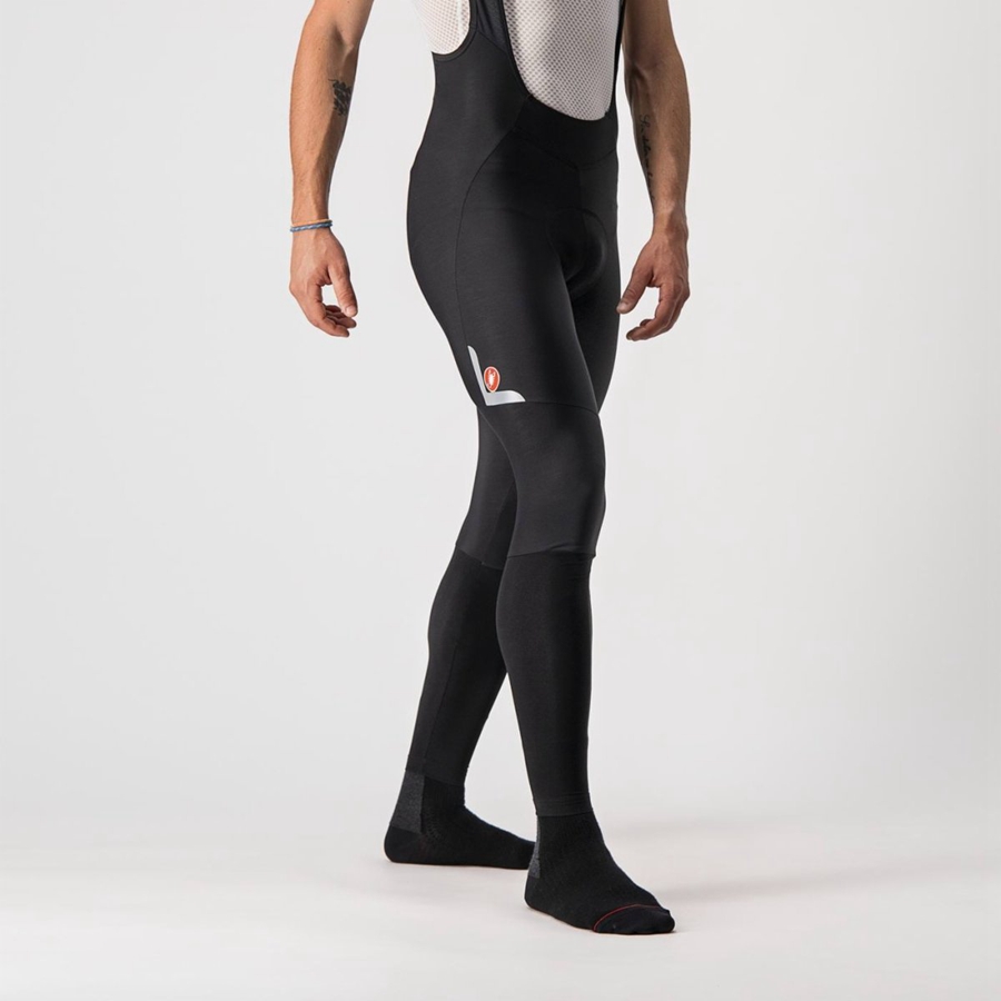 Castelli VELOCISSIMO 5 Panty Met Slabbetje Heren Zwart Zilver | ZQP458620