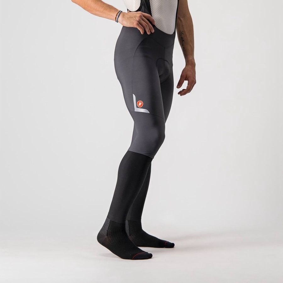 Castelli VELOCISSIMO 5 Panty Met Slabbetje Heren Donkergrijs Zilver | LBQ315904