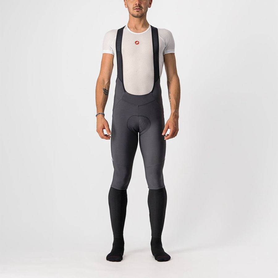 Castelli VELOCISSIMO 5 Panty Met Slabbetje Heren Donkergrijs Zilver | LBQ315904