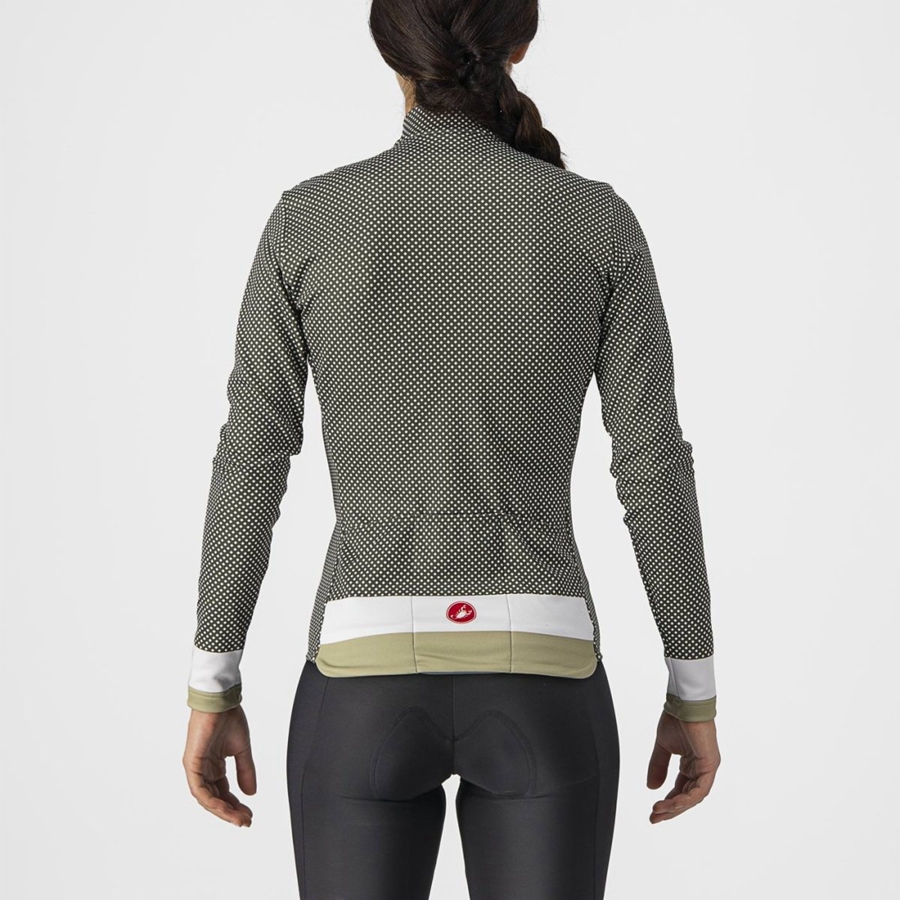 Castelli VOLARE LS Jersey Dames Groen Wit Groen | CGX261478