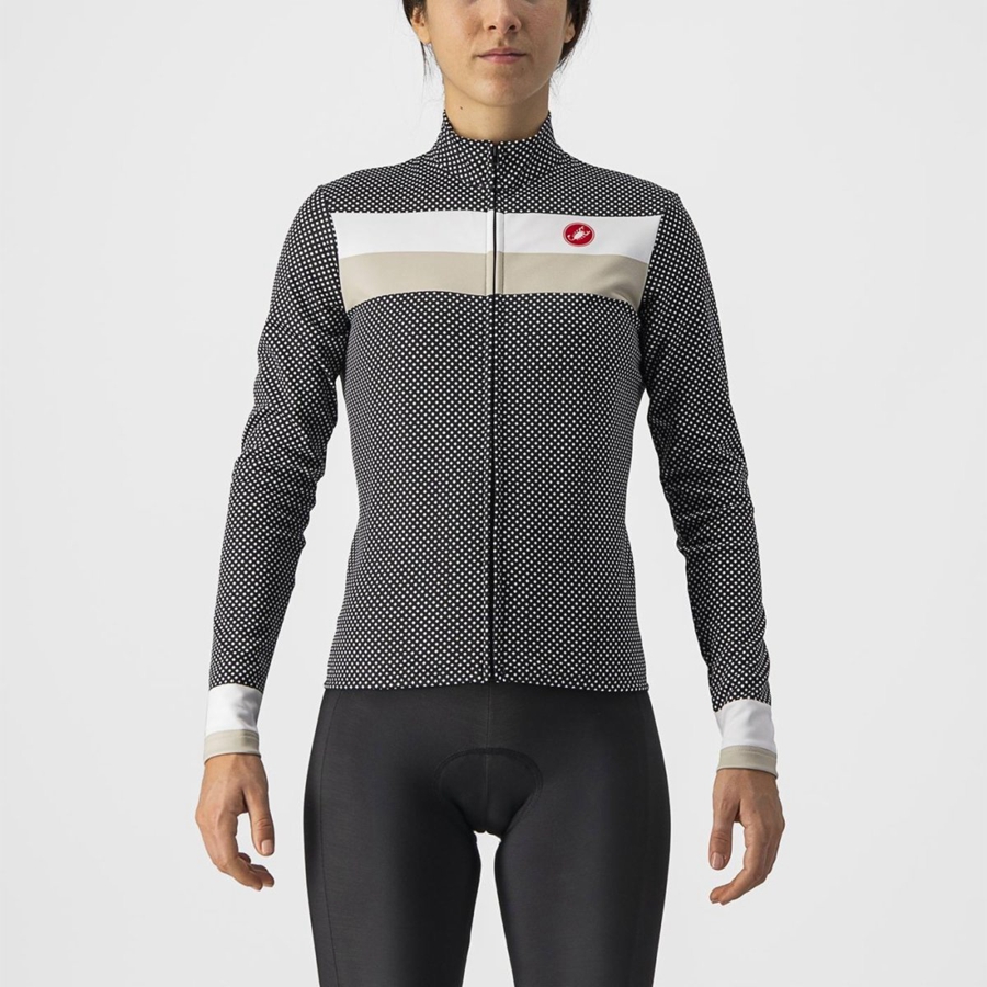 Castelli VOLARE LS Jersey Dames Zwart Wit | MLE846957